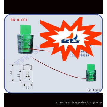 sello de medidor de plástico BG-Q-001 para gas, uso de medidor de electricidad, sello de medidor de torsión, sellos de medidor de energía, sellos de seguridad de barrera